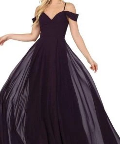 Dancing Queen - 2961 Lace Back Cold Shoulder A-Line Prom Dress