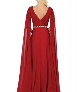 Dancing Queen - 2991 Embellished Plunging V-neck A-line Gown 7 Dancing Queen - 2991 Embellished Plunging V-neck A-line Gown