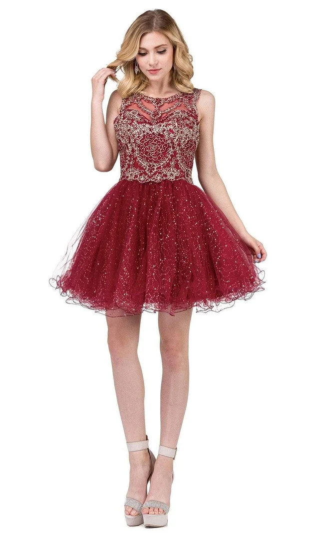 Dancing Queen - 3023 Embellished Scoop A-line Homecoming Dress 9 Dancing Queen - 3023 Embellished Scoop A-line Homecoming Dress