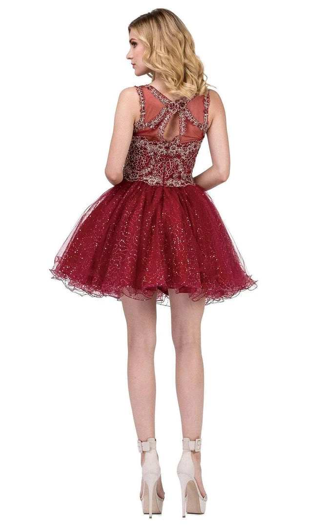 Dancing Queen - 3023 Embellished Scoop A-line Homecoming Dress 10 Dancing Queen - 3023 Embellished Scoop A-line Homecoming Dress