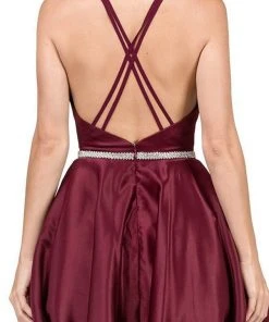 Dancing Queen - 3062 Satin A-Line Homecoming Cocktail Dress