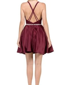 Dancing Queen - 3062 Satin A-Line Homecoming Cocktail Dress