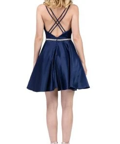 Dancing Queen - 3062 Satin A-Line Homecoming Cocktail Dress