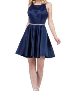 Dancing Queen - 3062 Satin A-Line Homecoming Cocktail Dress