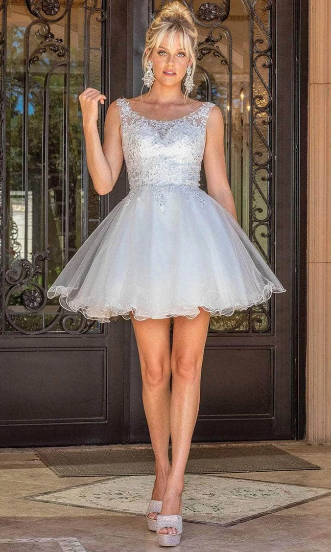 Dancing Queen 3304 - Embroidered Scoop A-Line Cocktail Dress 11 Dancing Queen 3304 - Embroidered Scoop A-Line Cocktail Dress