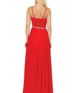 Dancing Queen - 4030 Sweetheart Neck Lace-up Back A-Line Prom Dress