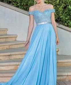 Dancing Queen 4222 - Off- Shoulder A-line Gown