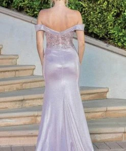 Dancing Queen 4253 - Embellished Off-shoulder Prom Dress