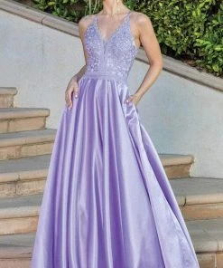 Dancing Queen 4260 - Embroidered Sleeveless V-neck Prom Dress 10 Dancing Queen 4260 - Embroidered Sleeveless V-neck Prom Dress