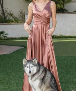 Dancing Queen 4262 - Sleeveless Satin A-Line Prom Dress