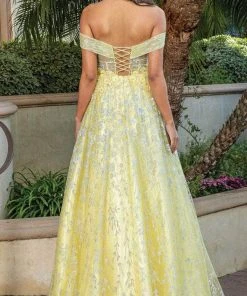 Dancing Queen 4273 - Off-Shoulder A-Line Long Gown