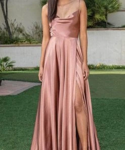 Dancing Queen 4285 - Cowl Neck A-Line Prom Dress 10 Dancing Queen 4285 - Cowl Neck A-Line Prom Dress