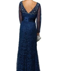 Dancing Queen - 9070 Finely Jeweled Illusion A-Line Long Formal Dress 7 Dancing Queen - 9070 Finely Jeweled Illusion A-Line Long Formal Dress