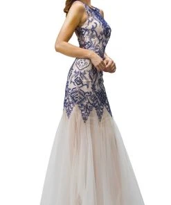 Dancing Queen - 9294 Beaded Godet Inset Mermaid Prom Dress