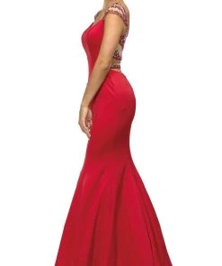 Dancing Queen - 9454 Sweetheart Sheer Back Mermaid Prom Dress