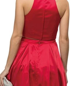Dancing Queen - 9495 Embellished Collar Two-Piece Homecoming Dress 11 Dancing Queen - 9495 Embellished Collar Two-Piece Homecoming Dress