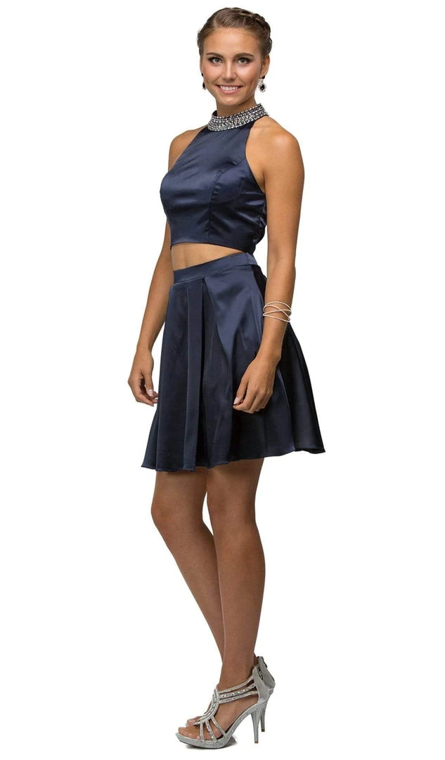 Dancing Queen - 9495 Embellished Collar Two-Piece Homecoming Dress 3 Dancing Queen - 9495 Embellished Collar Two-Piece Homecoming Dress