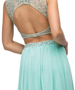 Dancing Queen - 9574 Two-Piece Shimmering Beaded Bodice A-line Prom Dress 11 Dancing Queen - 9574 Two-Piece Shimmering Beaded Bodice A-line Prom Dress