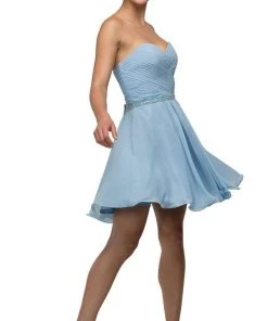 Dancing Queen - 9581 Crisscross Ruching On Sweetheart A-Line Short Party Dress 14 Dancing Queen - 9581 Crisscross Ruching On Sweetheart A-Line Short Party Dress