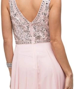 Dancing Queen - 9589 Beaded Bodice Chiffon A-line Prom Dress 12 Dancing Queen - 9589 Beaded Bodice Chiffon A-line Prom Dress