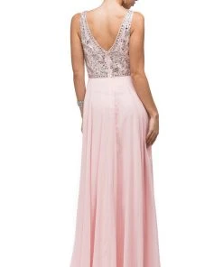 Dancing Queen - 9589 Beaded Bodice Chiffon A-line Prom Dress 11 Dancing Queen - 9589 Beaded Bodice Chiffon A-line Prom Dress