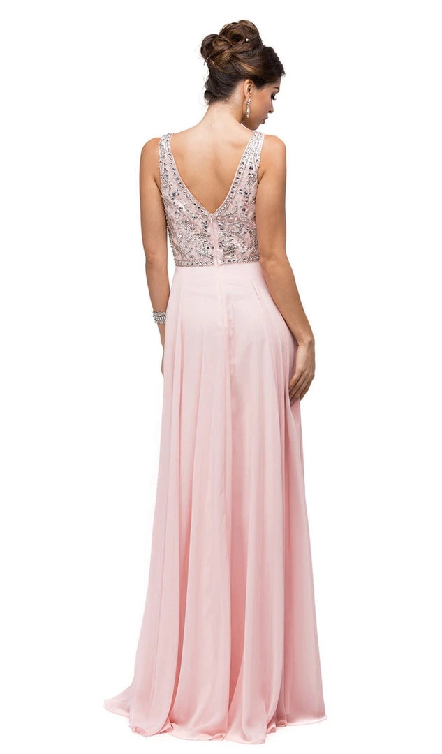 Dancing Queen - 9589 Beaded Bodice Chiffon A-line Prom Dress 5 Dancing Queen - 9589 Beaded Bodice Chiffon A-line Prom Dress
