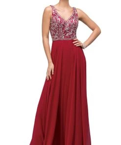 Dancing Queen - 9589 Beaded Bodice Chiffon A-line Prom Dress 15 Dancing Queen - 9589 Beaded Bodice Chiffon A-line Prom Dress