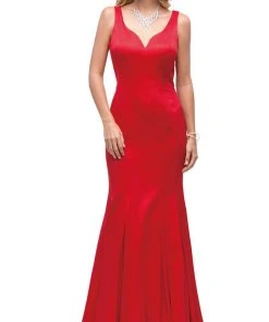 Dancing Queen - 9638 Open Back Trumpet Silhouette Evening Dress