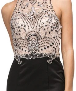 Dancing Queen - 9706 Teardrop Back Cutout Beaded Ornate Prom Dress 11 Dancing Queen - 9706 Teardrop Back Cutout Beaded Ornate Prom Dress