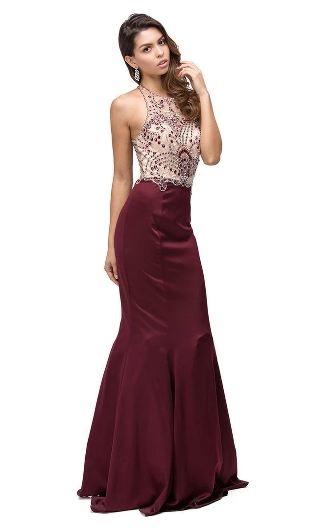 Dancing Queen - 9706 Teardrop Back Cutout Beaded Ornate Prom Dress 7 Dancing Queen - 9706 Teardrop Back Cutout Beaded Ornate Prom Dress