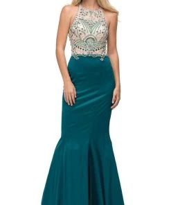 Dancing Queen - 9706 Teardrop Back Cutout Beaded Ornate Prom Dress 13 Dancing Queen - 9706 Teardrop Back Cutout Beaded Ornate Prom Dress