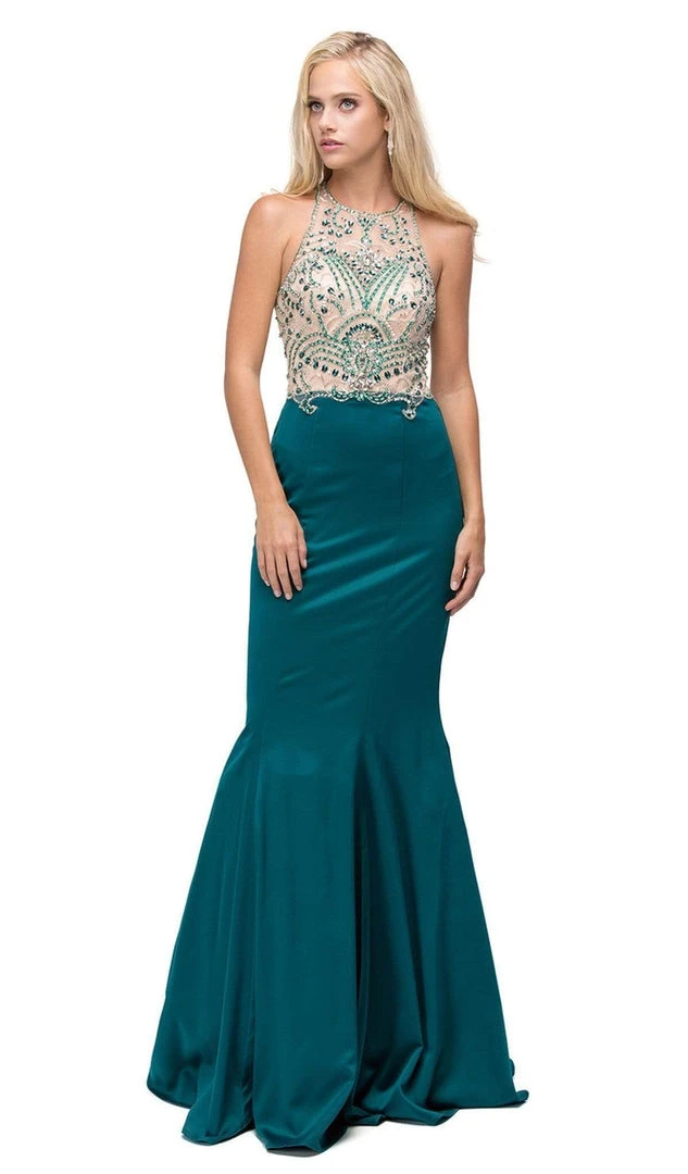 Dancing Queen - 9706 Teardrop Back Cutout Beaded Ornate Prom Dress 8 Dancing Queen - 9706 Teardrop Back Cutout Beaded Ornate Prom Dress
