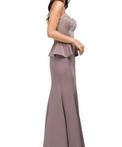 Dancing Queen - 9713 Strapless Sweetheart Prom Dress With Side Peplum 13 Dancing Queen - 9713 Strapless Sweetheart Prom Dress With Side Peplum