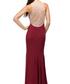 Dancing Queen - 9715 Adorned Sleeveless Illusion Jewel Jersey Prom Dress 11 Dancing Queen - 9715 Adorned Sleeveless Illusion Jewel Jersey Prom Dress