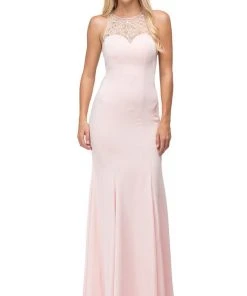 Dancing Queen - 9715 Adorned Sleeveless Illusion Jewel Jersey Prom Dress 15 Dancing Queen - 9715 Adorned Sleeveless Illusion Jewel Jersey Prom Dress
