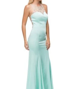 Dancing Queen - 9715 Adorned Sleeveless Illusion Jewel Jersey Prom Dress 17 Dancing Queen - 9715 Adorned Sleeveless Illusion Jewel Jersey Prom Dress