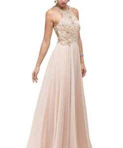 Dancing Queen - 9776 Chiffon Halter A-Line Evening Dress 13 Dancing Queen - 9776 Chiffon Halter A-Line Evening Dress