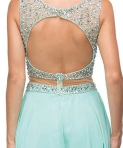 Dancing Queen - 9789 Illusion Two-Piece Embellished Top Prom Dress 11 Dancing Queen - 9789 Illusion Two-Piece Embellished Top Prom Dress