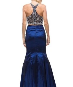 Dancing Queen - 9831 Embellished Two Piece Mermaid Evening Dress