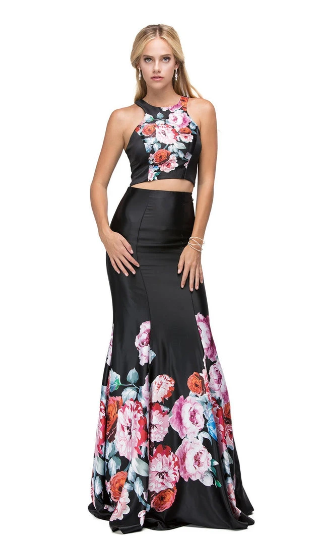Dancing Queen - 9904 Two-Piece Floral Multi-print Formal Dress 3 Dancing Queen - 9904 Two-Piece Floral Multi-print Formal Dress