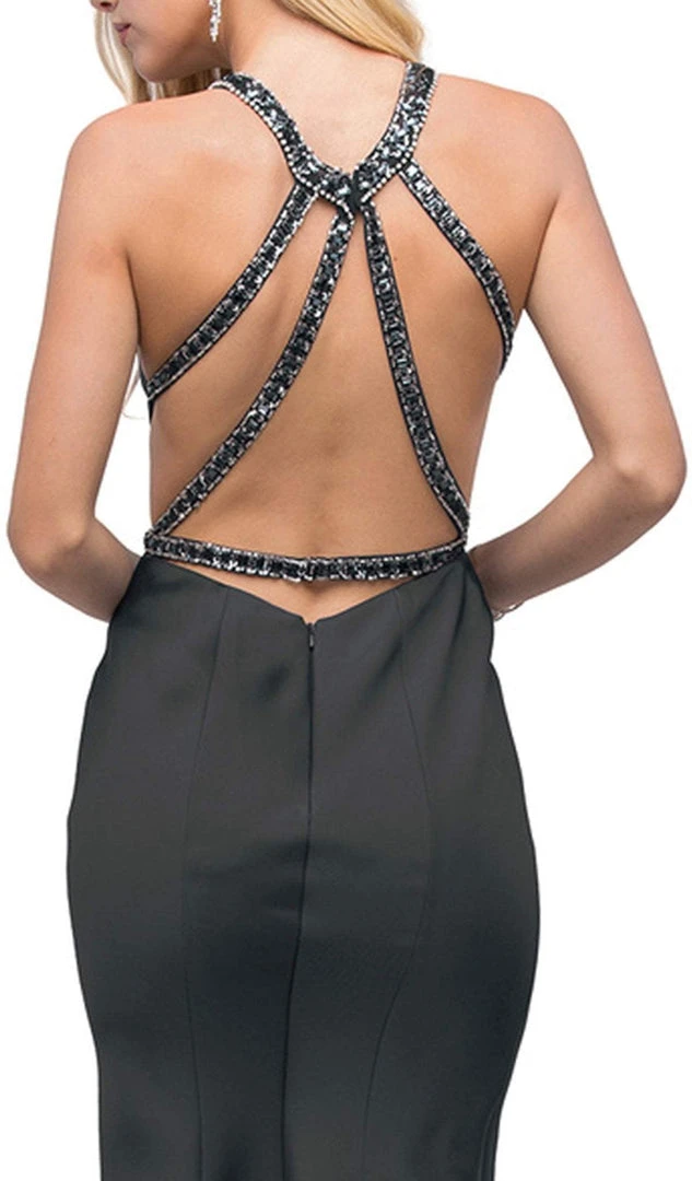 Dancing Queen - 9906 Embellished Halter Neck Mermaid Prom Dress 7 Dancing Queen - 9906 Embellished Halter Neck Mermaid Prom Dress