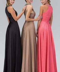 Elizabeth K - GL1013 Beaded Halter Empire Charmeuse Long Dress 17 Elizabeth K - GL1013 Beaded Halter Empire Charmeuse Long Dress