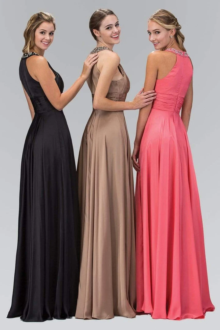 Elizabeth K - GL1013 Beaded Halter Empire Charmeuse Long Dress 7 Elizabeth K - GL1013 Beaded Halter Empire Charmeuse Long Dress