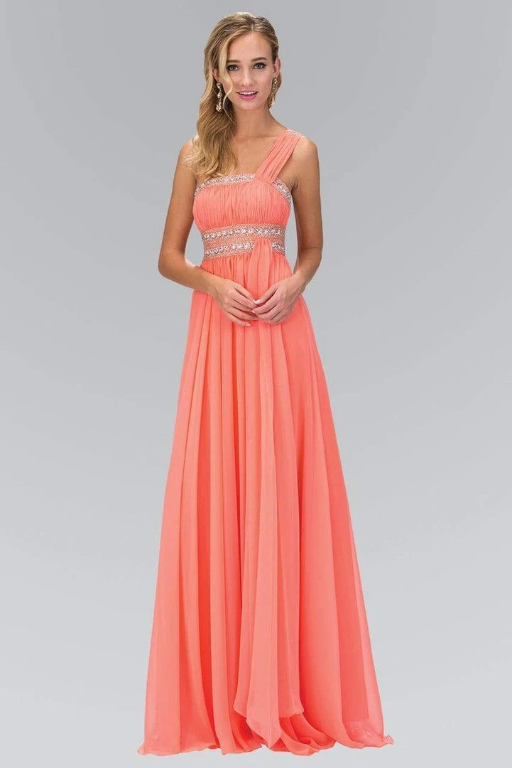 Elizabeth K - GL1015 One Shoulder Bejeweled Empire Long Dress 4 Elizabeth K - GL1015 One Shoulder Bejeweled Empire Long Dress