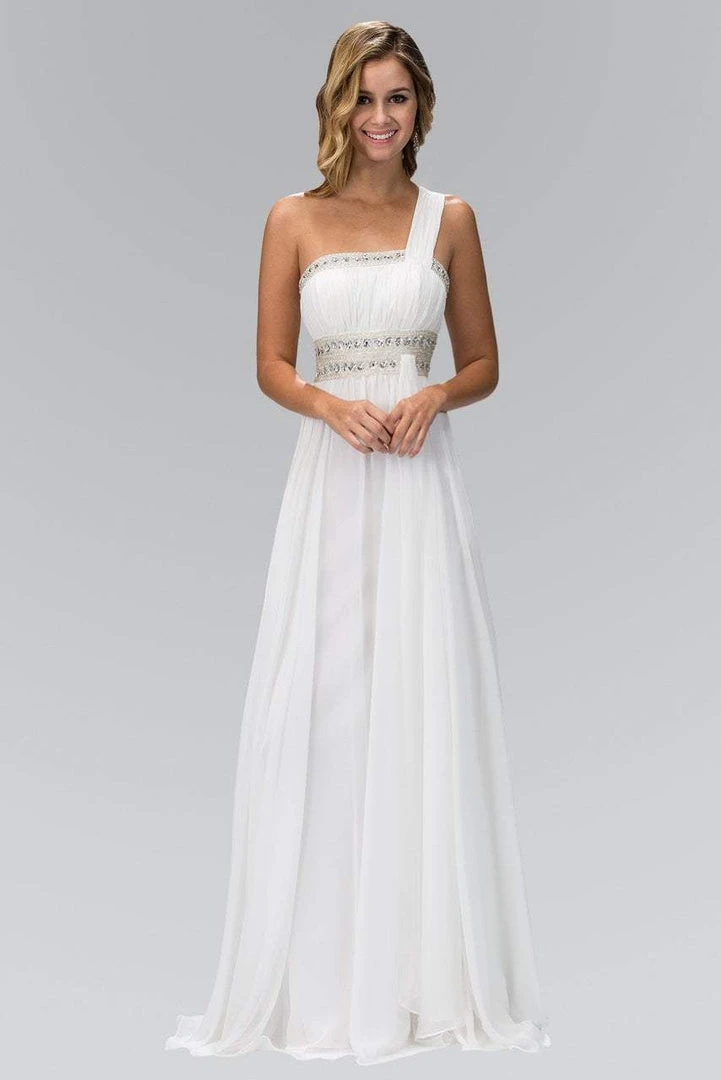 Elizabeth K - GL1015 One Shoulder Bejeweled Empire Long Dress 11 Elizabeth K - GL1015 One Shoulder Bejeweled Empire Long Dress