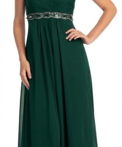 Elizabeth K - GL1016 Jewel Embellished Sweetheart A-line Dress