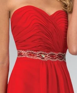 Elizabeth K - GL1016 Jewel Embellished Sweetheart A-line Dress 17 Elizabeth K - GL1016 Jewel Embellished Sweetheart A-line Dress