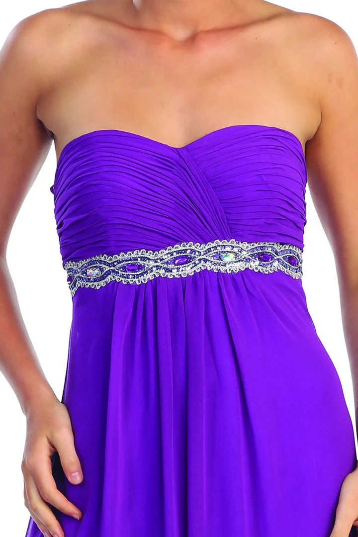 Elizabeth K - GL1016 Jewel Embellished Sweetheart A-line Dress 6 Elizabeth K - GL1016 Jewel Embellished Sweetheart A-line Dress