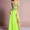 Elizabeth K - GL1085 Embellished Sweetheart Chiffon A-line Dress 2 Elizabeth K - GL1085 Embellished Sweetheart Chiffon A-line Dress