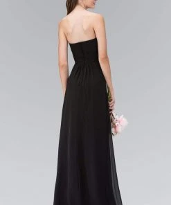 Elizabeth K - GL1125 Strapless Ruched Sweetheart Chiffon Dress